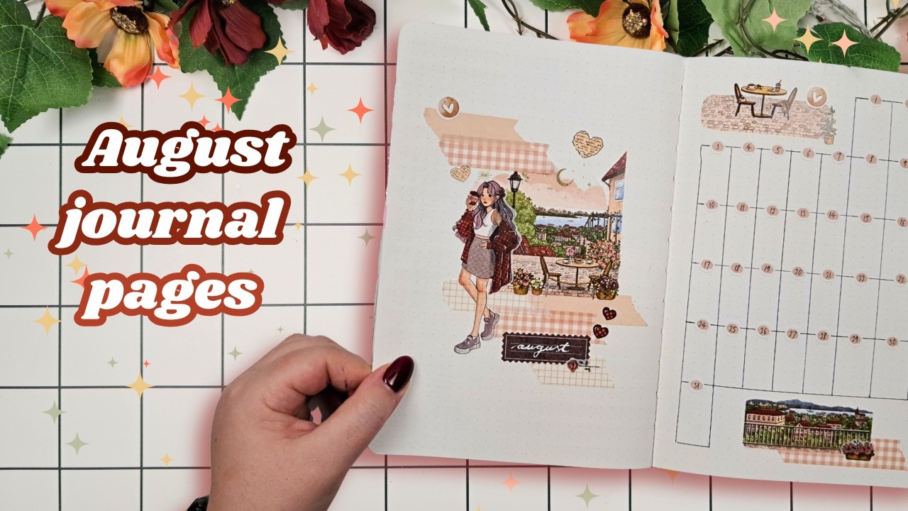 My AUGUST Journal Setup ✨ Coffee & Waffles Are Life! ☕ Real time plan with me
