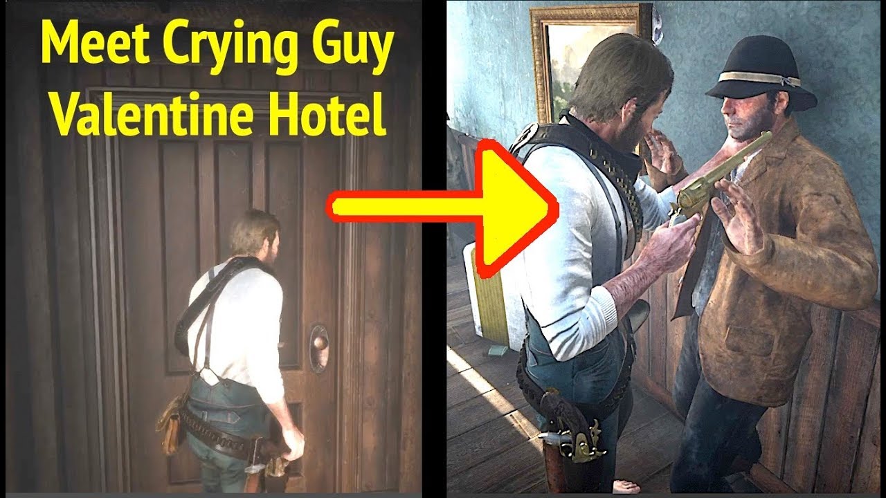 Meet Crying Guy in Valentine Hotel in Red Dead Redemption 2 (RDR2): Noises From Behind Locked Door