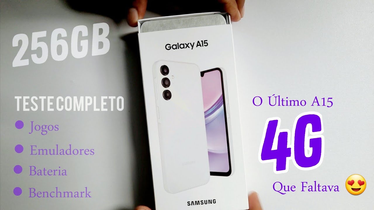 🌟Comprei a versão mais TOP do Galaxy A15 (4G) 256GB😍 Free Fire Emuladores Bateria Câmera