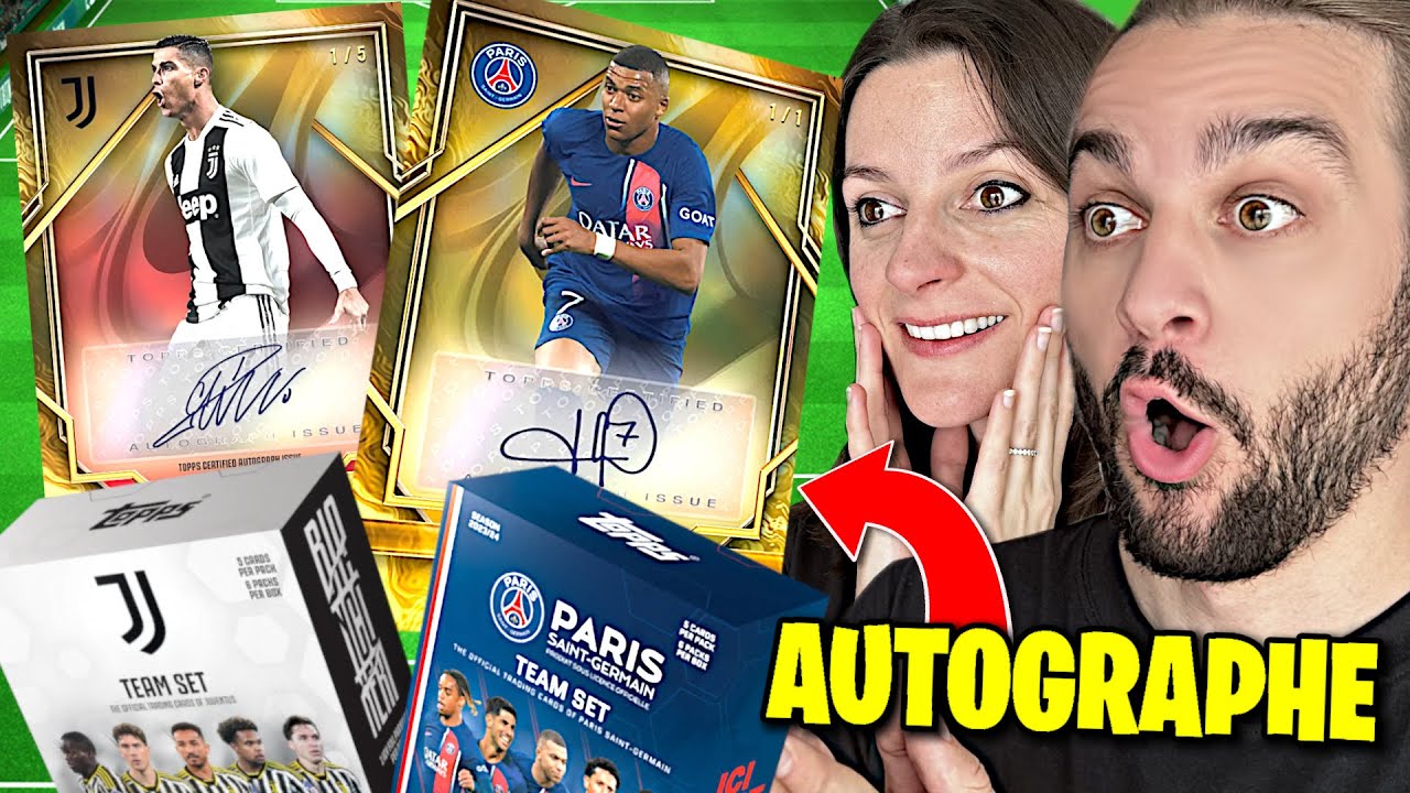 ON PACK DES VRAIS AUTOGRAPHES DE JOUEURS DE FOOT ! PSG TEAM SET TOPPS 2024 / JUVENTUS TEAM SET 2024