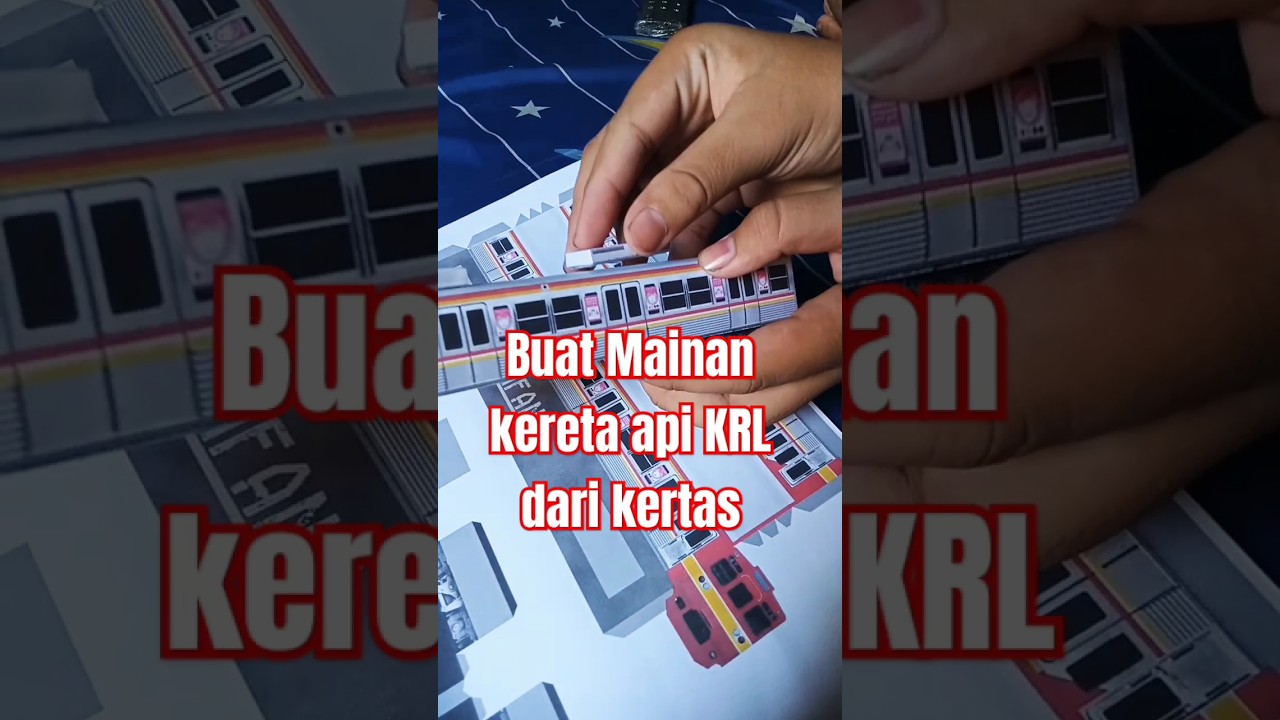 Mainan Kereta Api KRL Dari Kertas #mainankreatif #mainankertas #keretaapiindonesia #papercraft #krl