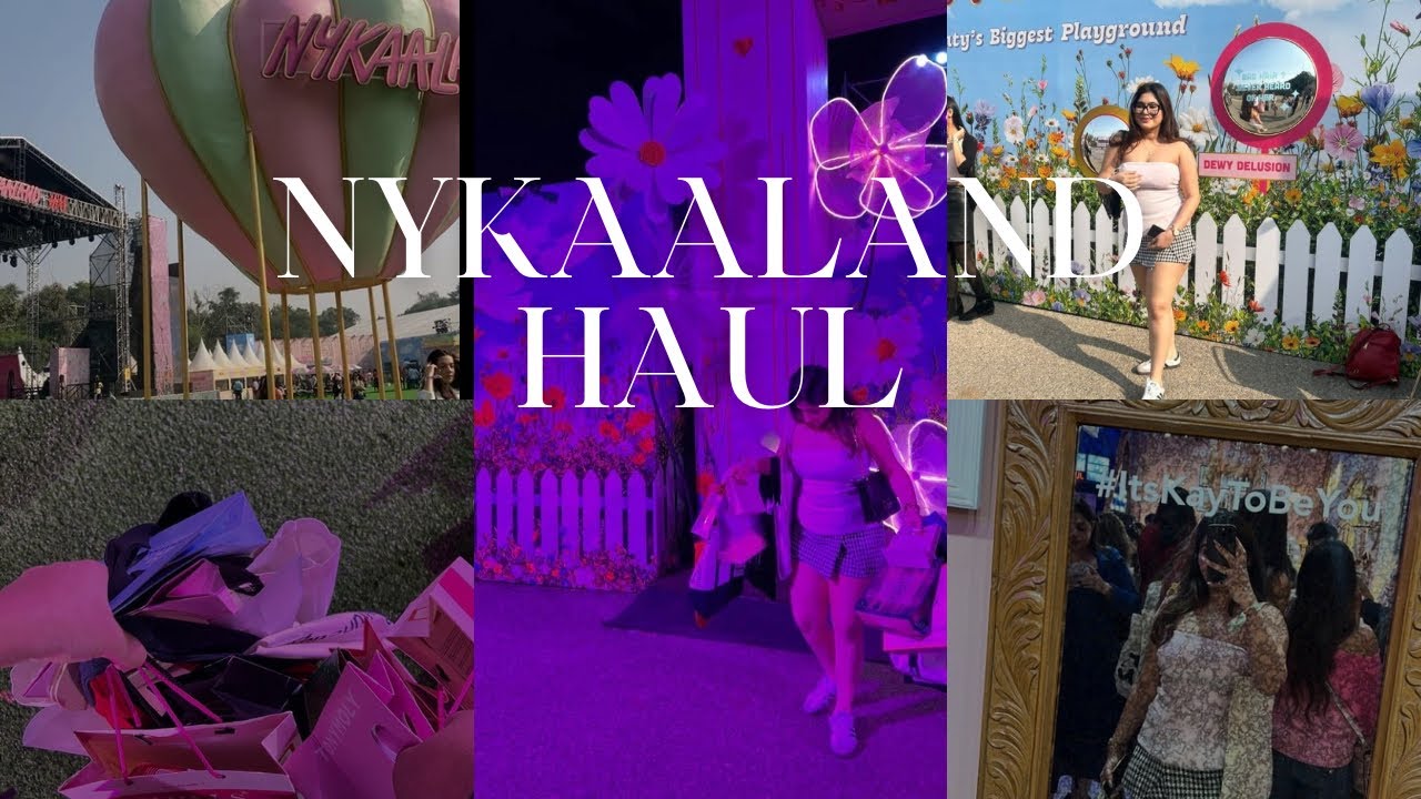What all I got from Nykaaland 2025🎠💄 | haul video | goodie bags | free gifts | samples