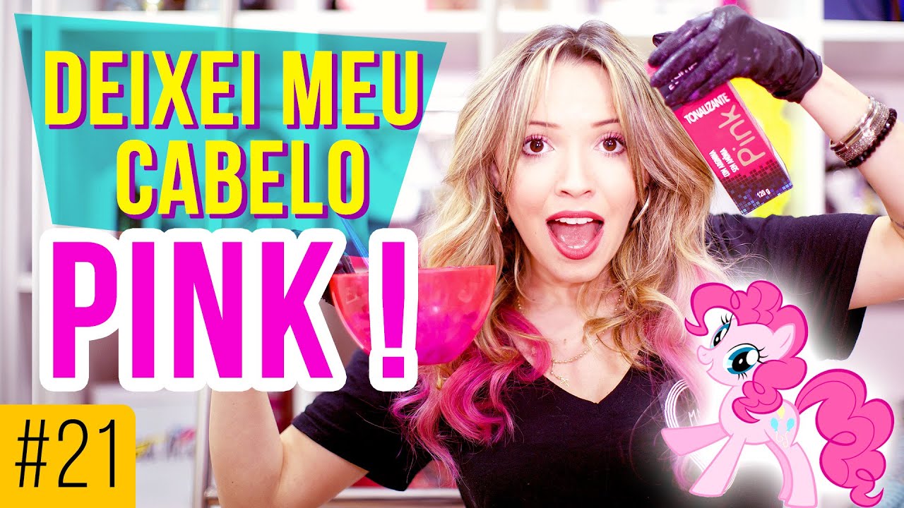 DEIXEI MEU CABELO PINK EM CASA♡ ! - #TACITODODIA