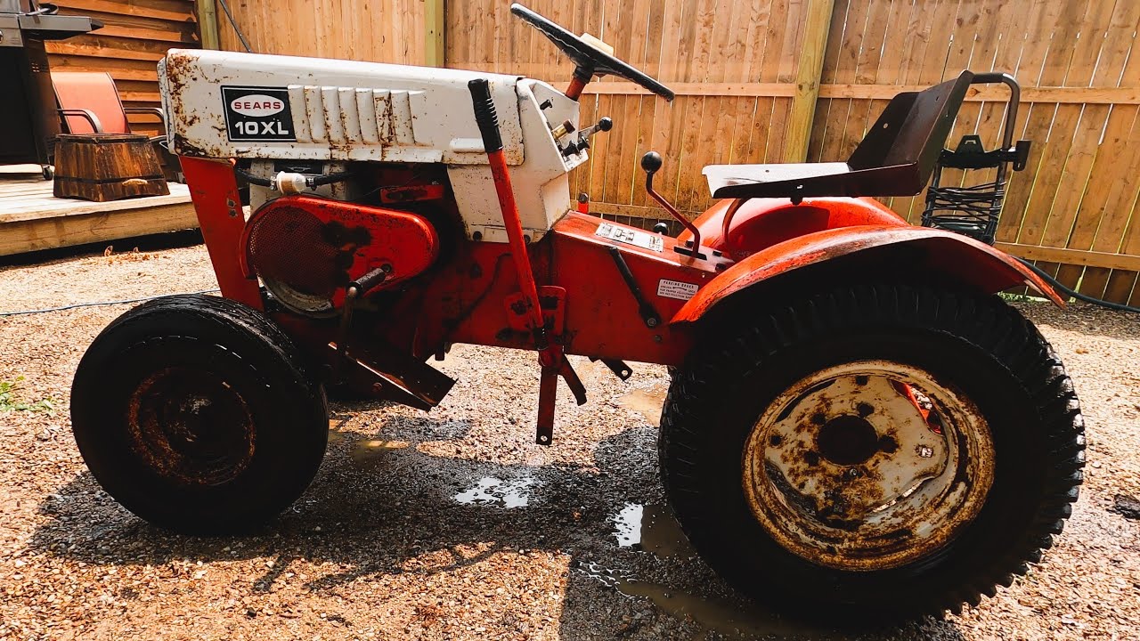 Sears Custom 10XL Garden Tractor-Newly Acquired! Startup, Drive, & Power wash