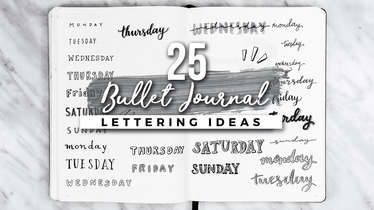 25 Bullet Journal Lettering + Handwriting Ideas!