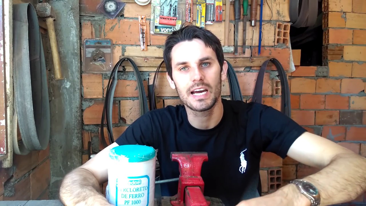 Tratamento com percloreto de ferro. Como fazer. GB Cutelaria