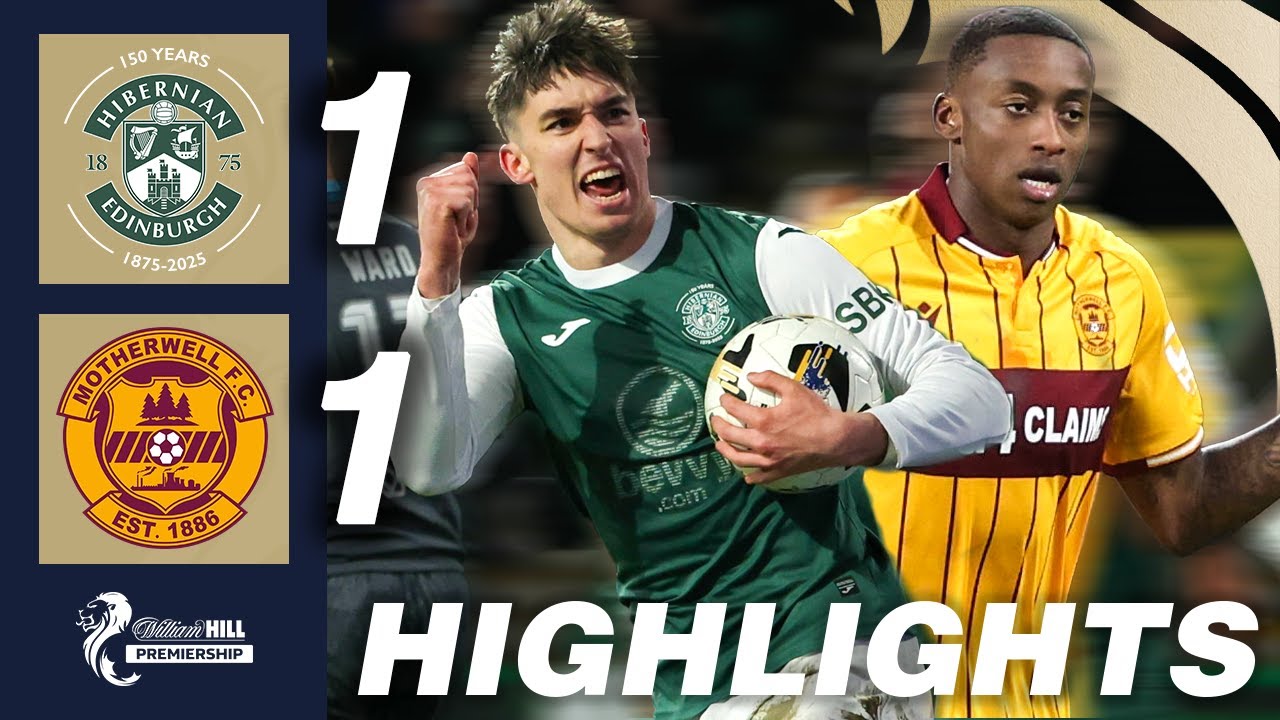 Hibernian 1-1 Motherwell | HIGHLIGHTS | William Hill Premiership