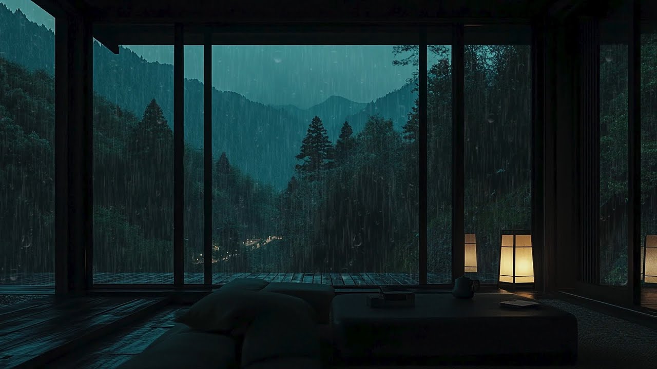 Peaceful Rainfall Through a Quiet Garden 🌧| Ambient Bedroom Sounds for Restful Sleep