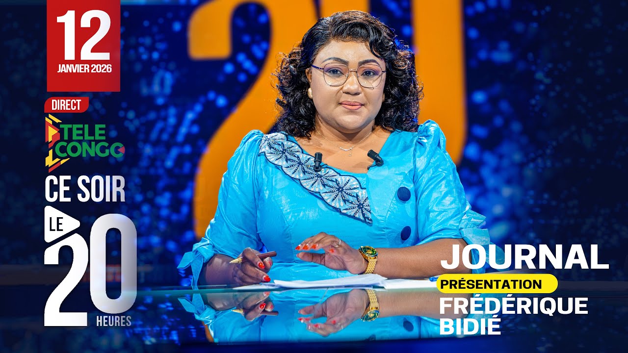 🔴 Direct JOURNAL DU 20H DU 12 JANVIER 2026 AVEC FRÉDÉRIQUE  BIDIÉ  #brazzaville