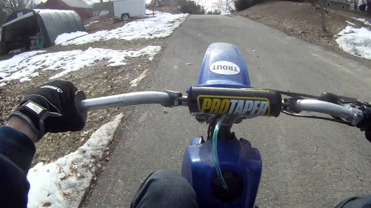 Pw80 Snow ride and wheelies