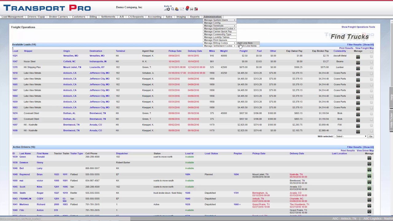 Billing and Settlement Codes Enterprise