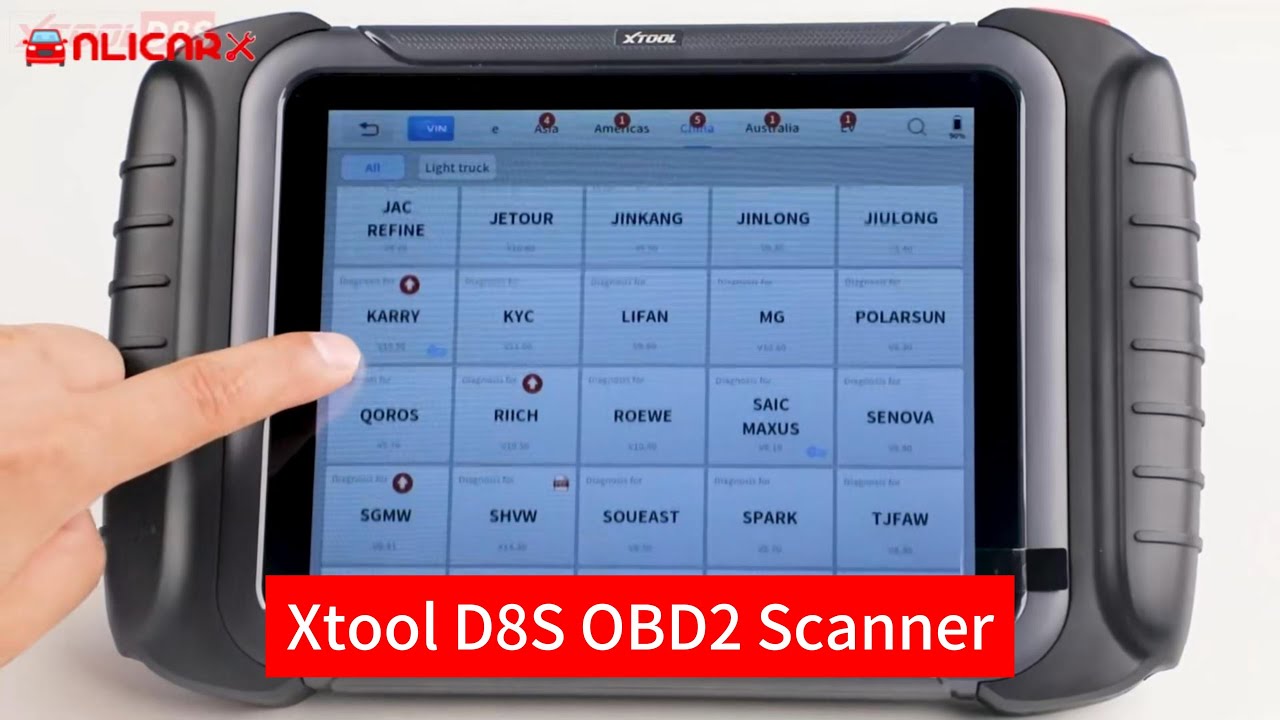 XTOOL D8S Automotive Diagnostic Tool Online ECU Coding VAG Guided Topology Map ADAS DOIP CANFD