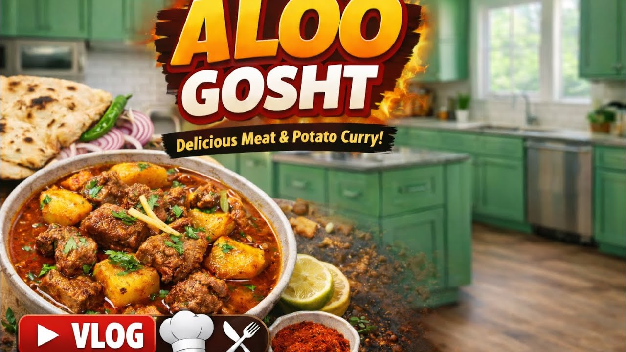 Aaj Banaya Special Aloo Gosht | Cooking Vlog | Ghar Ke Masalay 