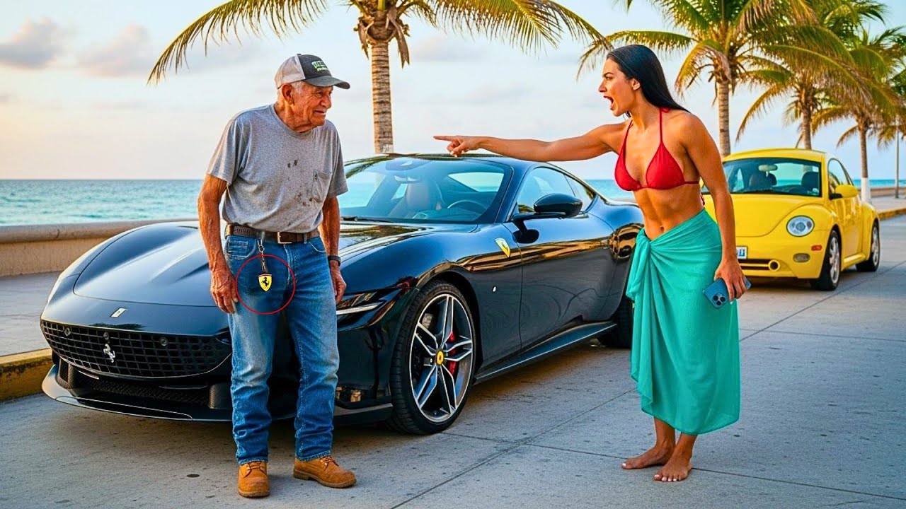 INFLUENCIADORA HUMILHA MECÂNICO MILLONARIO EN VIVO POR ESTAR CON FERRARI EN LA PLAYA