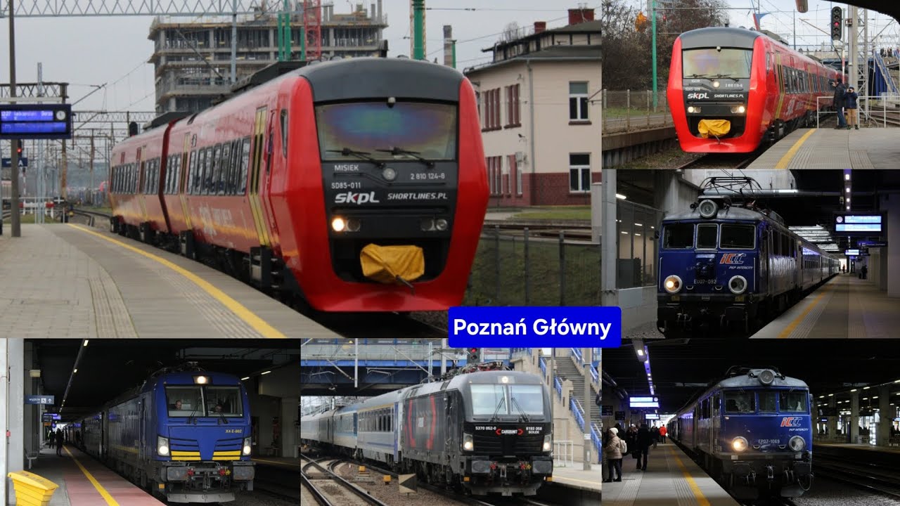 Pociągi na stacji Poznań Główny TLK, IC, EIC, EIP, PolRegio 