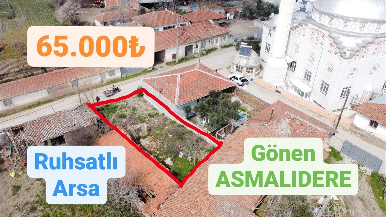SATILDI!!! 65.000₺ GÖNEN ASMALIDERE'DE MÜTEVAZİ SATILIK ARSA
