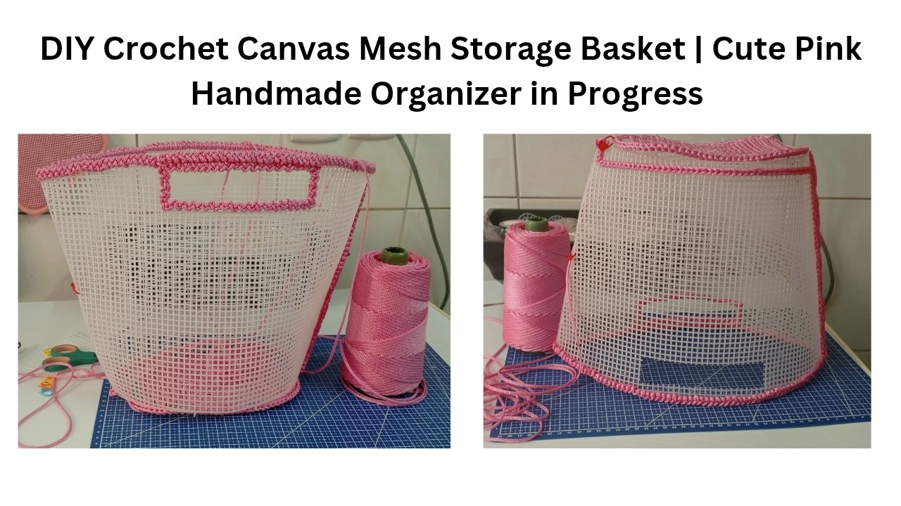 Allaiza&Jamil Mix Diaries  is Live! DIY How To Crochet Basket On Canvas Mesh Bucket Style