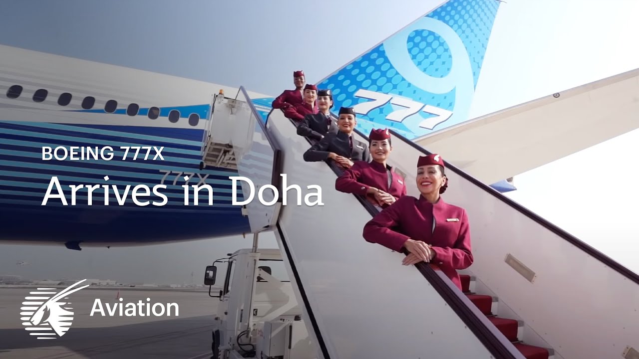 Boeing 777X arrival in Qatar | Qatar Airways