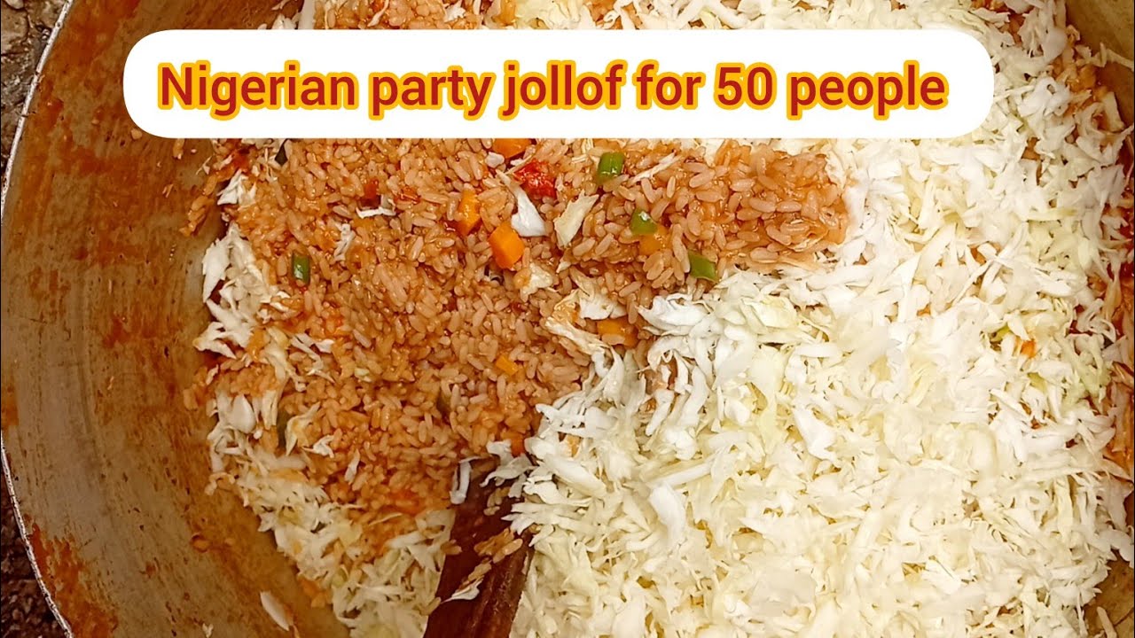How to make your party jollof #prepare  #jollofrice #food with goat meat 🍖 for 50 person #howto 