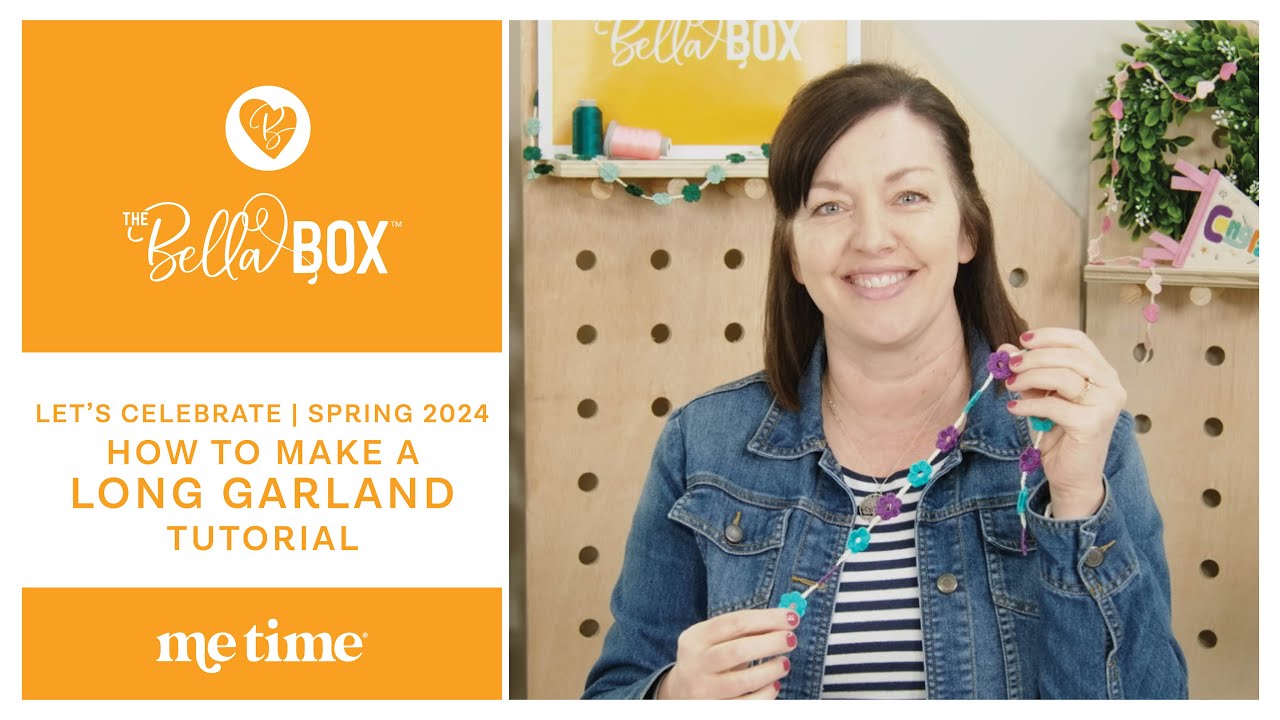 Bella Box Tutorial: How to Make a Long Lace Garland by Connecting Wreath Spikes from Let's Celebrate