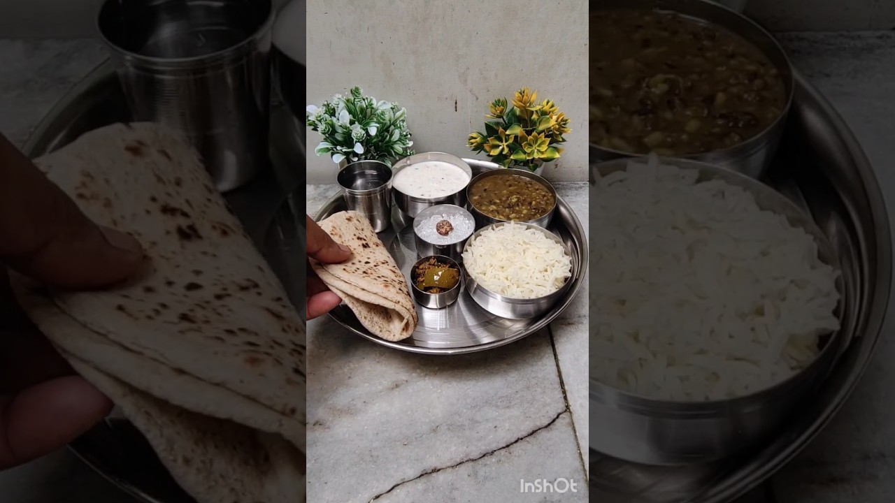 Indian Veg Thali #yashika #vegthali #bhogthali #faraatta,