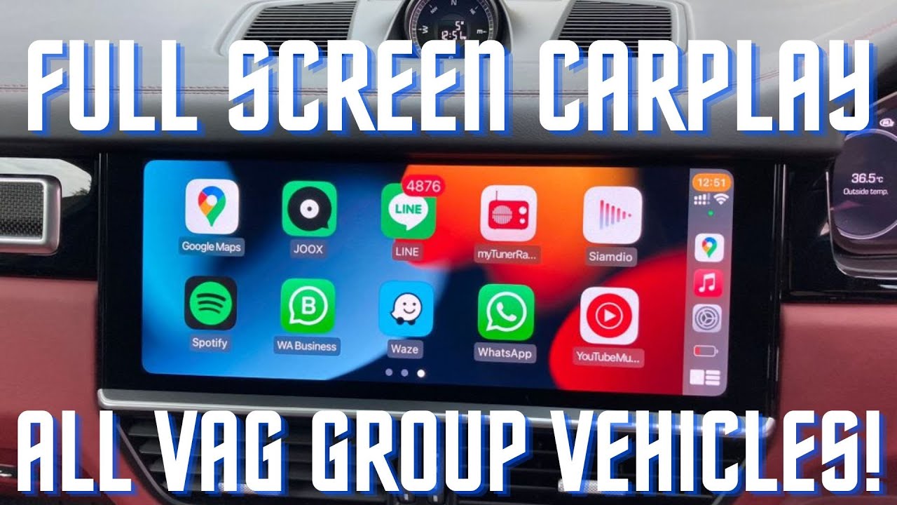 HOW TO GET FULLSCREEN APPLE CARPLAY TUTORIAL! WORKS IN VOLKSWAGEN, PORSCHE, AUDI, SEAT, SKODA & MORE