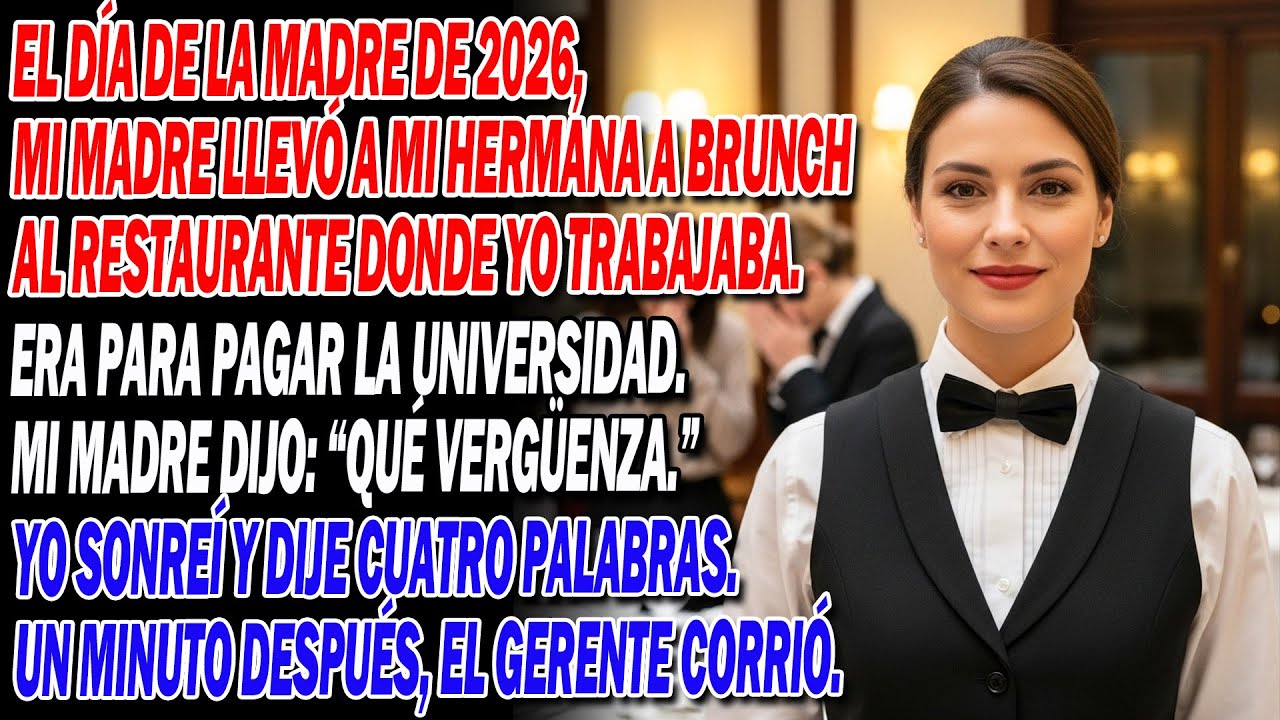 🍷😮Mi madre me llamó “vergonzosa” de camarera — sin saber que dos destinos cambiarían…