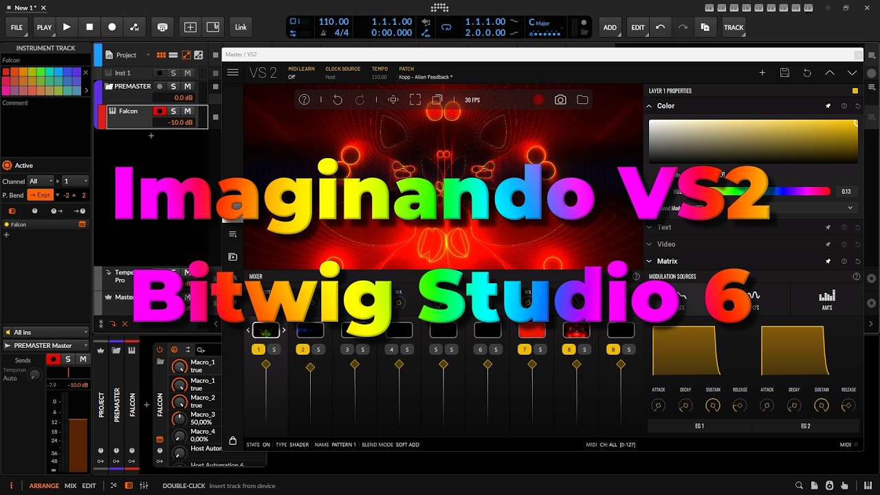 Визуализатор Imaginando VS2 в  Bitwig Studio 6. Стрим @TuriaArt 13-03-2026