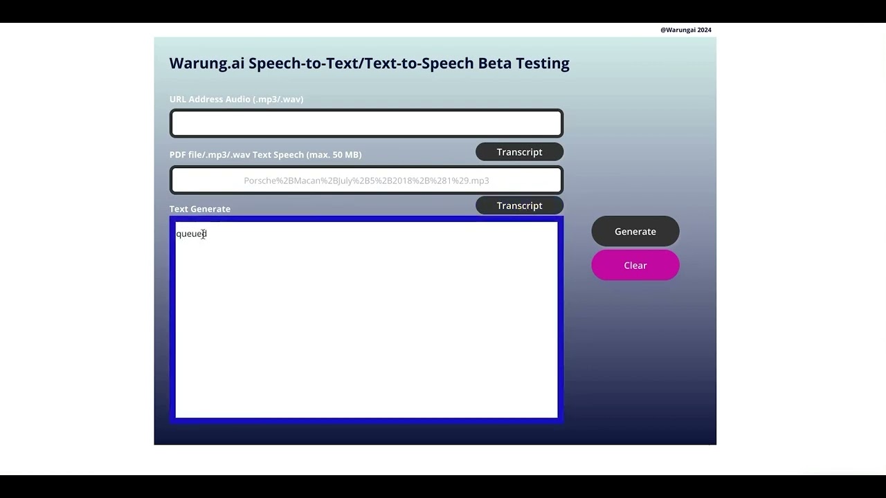 Speech to Text AI using .mp3 file