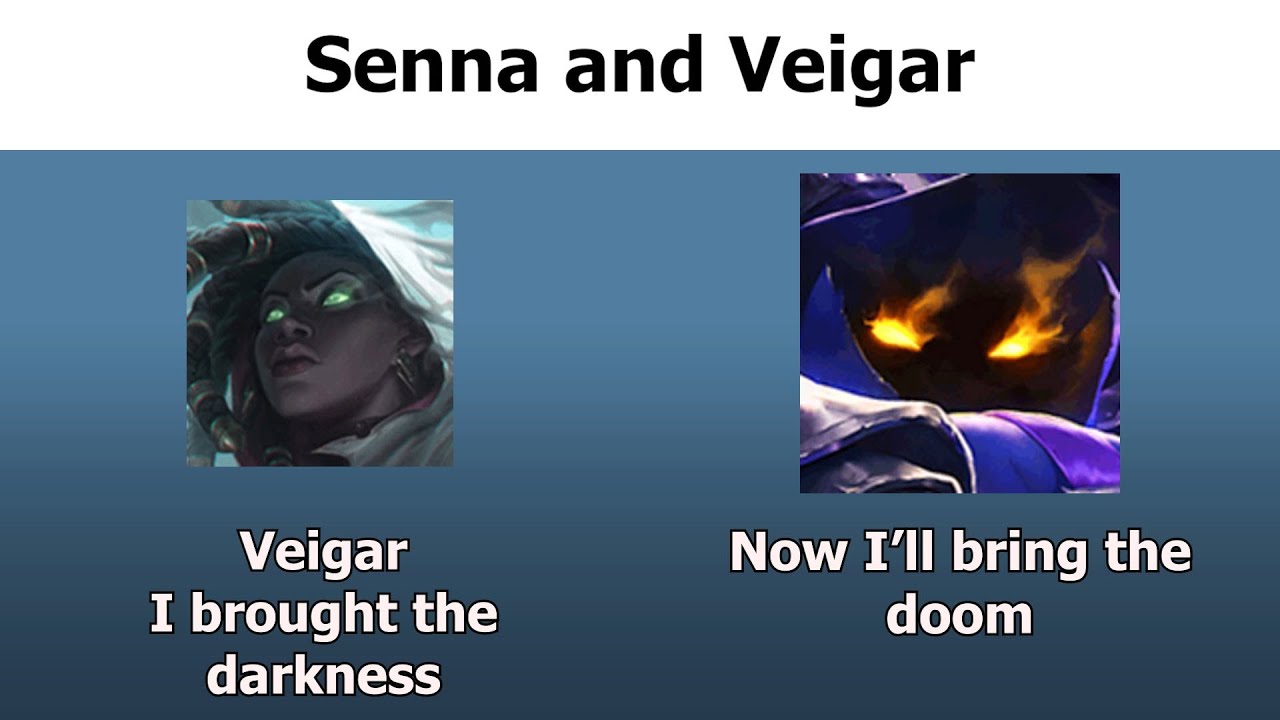 For some reason, Senna and Veigar seem to get along very well