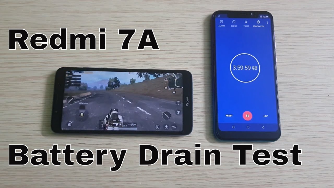 Redmi 7A Battery Drain Test (100-0%)