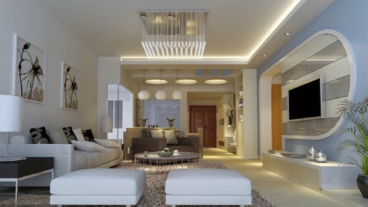 30 The Best Living Room Designs Modern TV Cabinet Wall Units Gypsum Ceiling For Living Room