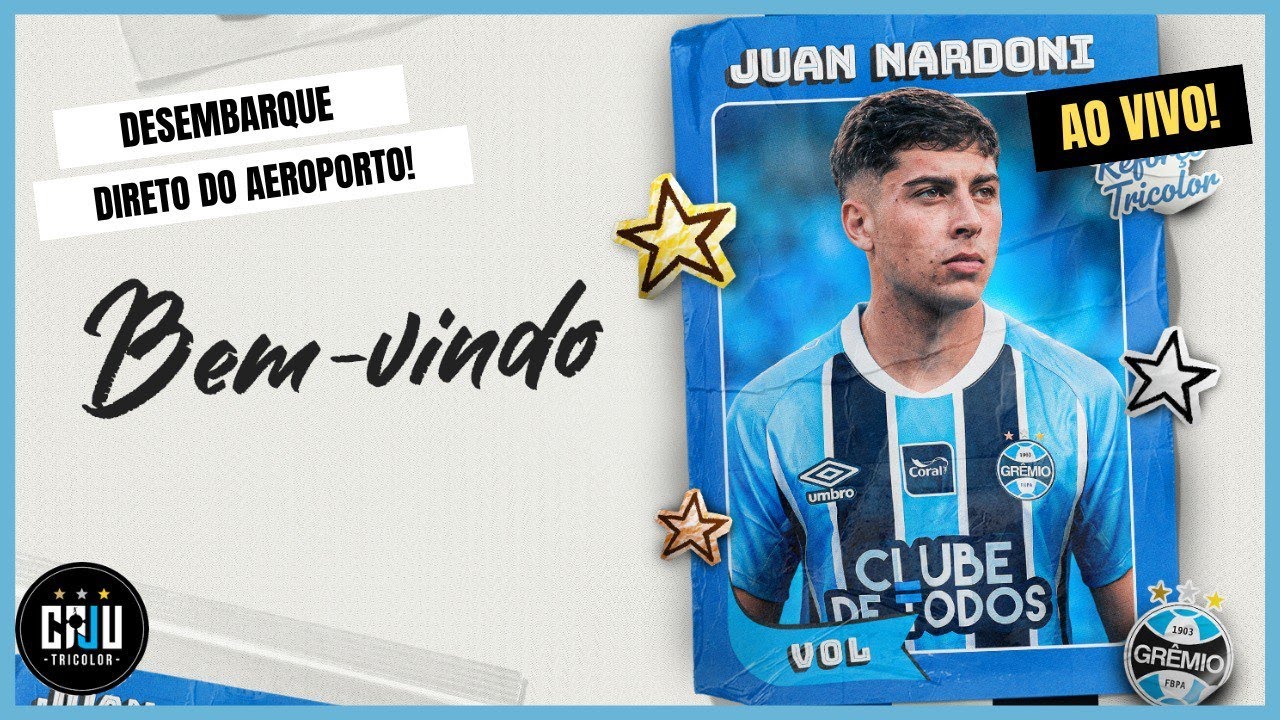 DESEMBARQUE DE NARDONI, NOVO REFORÇO DO GRÊMIO, AO VIVO DO AEROPORTO!