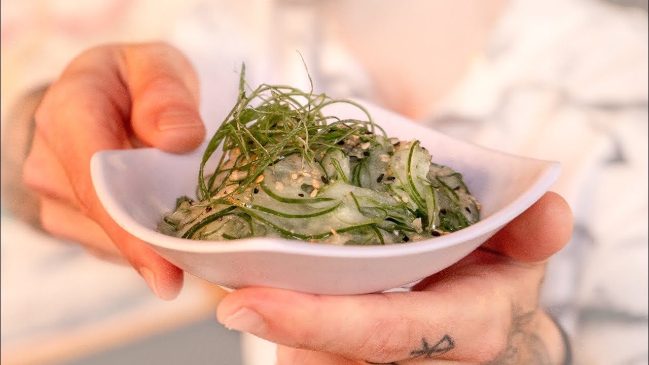SALADA SUNOMONO SUPER REFRESCANTE (pepino) | Como fazer Sushi