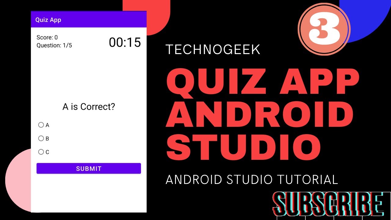 Quiz App in Android Studio using Java |  Part 3 |  Android Studio Tutorial | Questions List