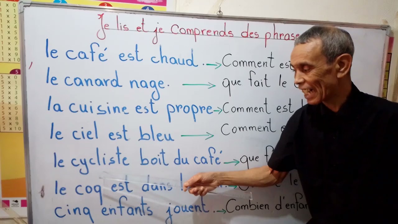 تعلم القراءة باللغة الفرنسية من التهجي الى الطلاقة وفهم المقروء: je lis et je comprends des phrases 