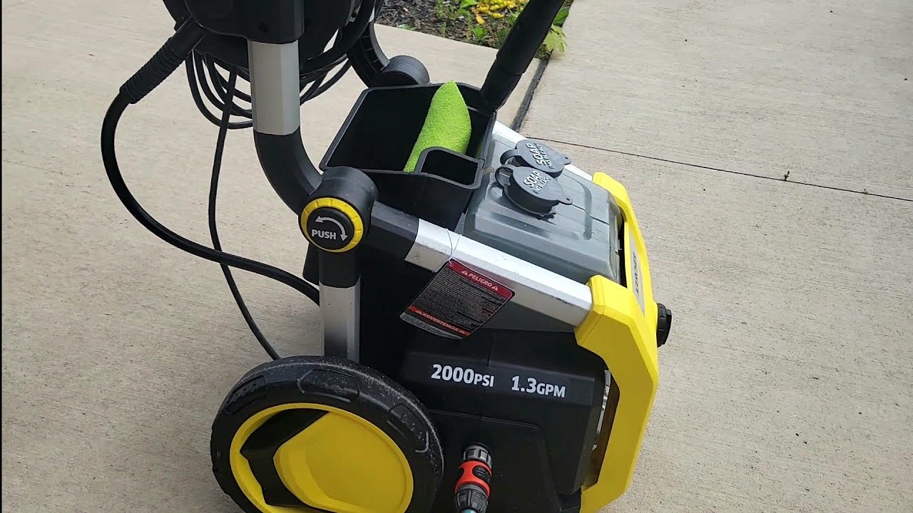 KARCHER K 2000 PSI @ 1.3 GPM 120V Horizontal Electric Pressure Washer routine usage