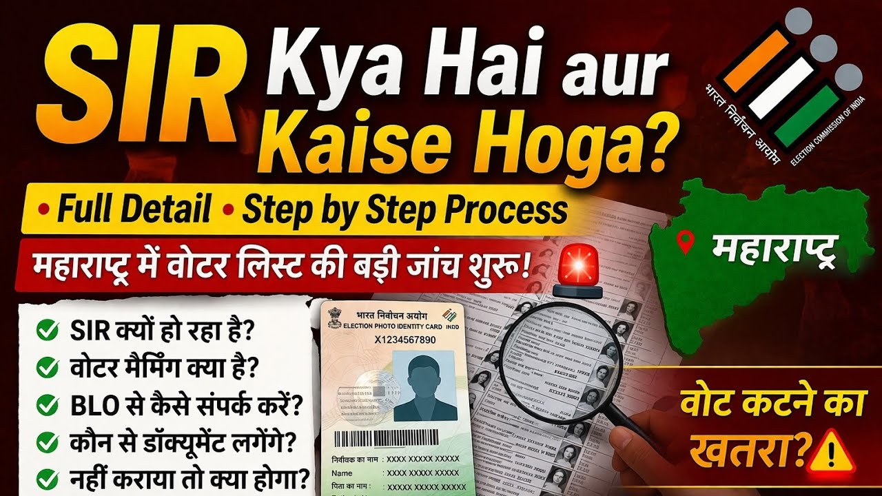 SIR Kya Hai? Voter Mapping kaise karni hai? | Maharashtra SIR | Detailed video in Urdu Hindi 