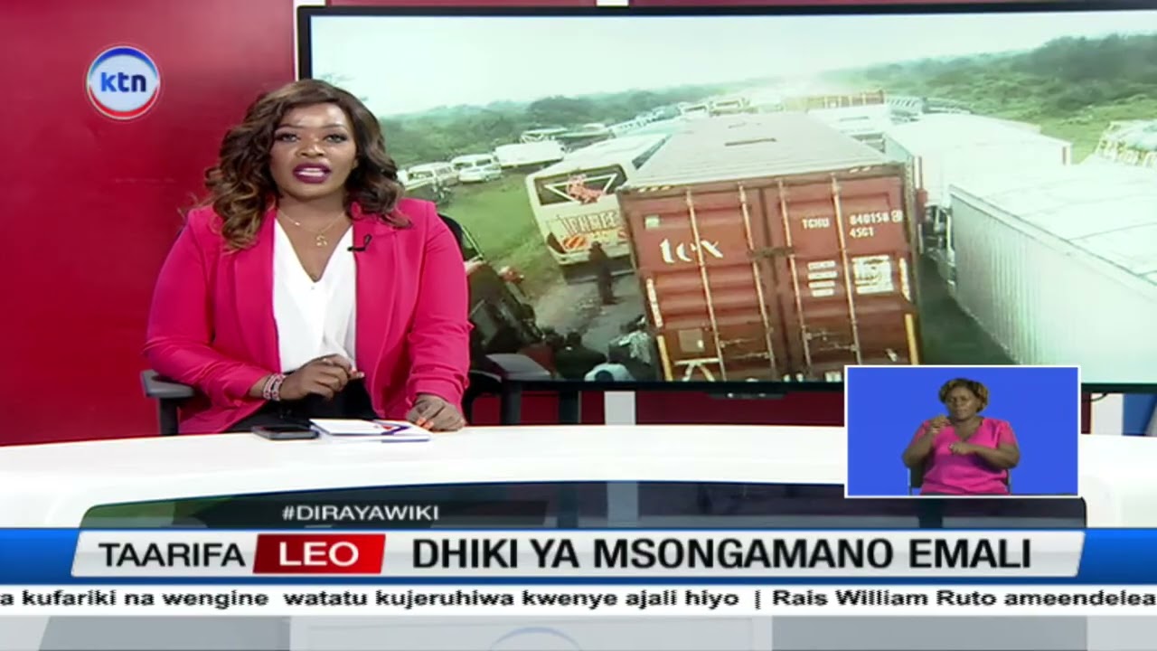 Ajali yasababisha msongamano wa magari katika barabara kuu ya Mombasa, Nairobi