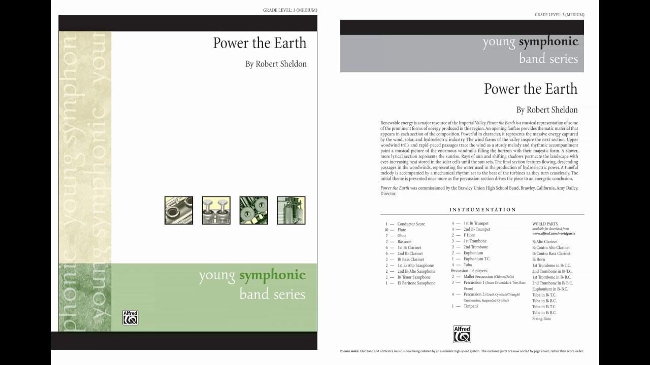 Power the Earth, by Robert Sheldon – Score & Sound