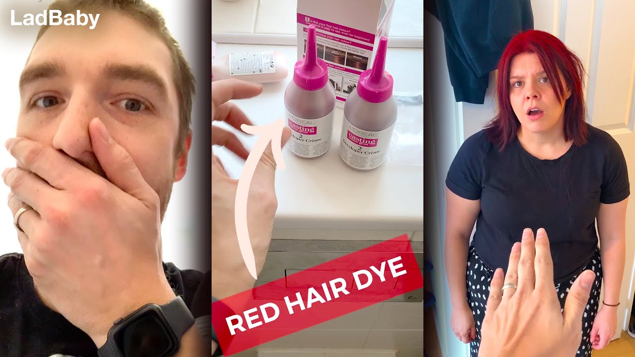 When Dad switches Mums hair dye 😱🔴