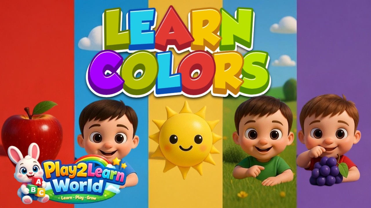 Learn Colors for Toddlers | Red Blue Yellow Green Purple | Color Song for Kids