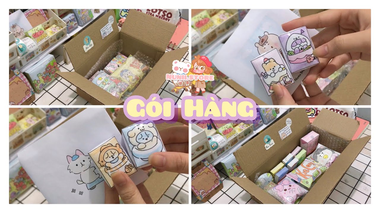 Gói Hàng Squishy Giấy Nè 📦🌷 | Nunii.Storee 🫧 #packingorder #papersquishy #squishy #xuhuong#shopee
