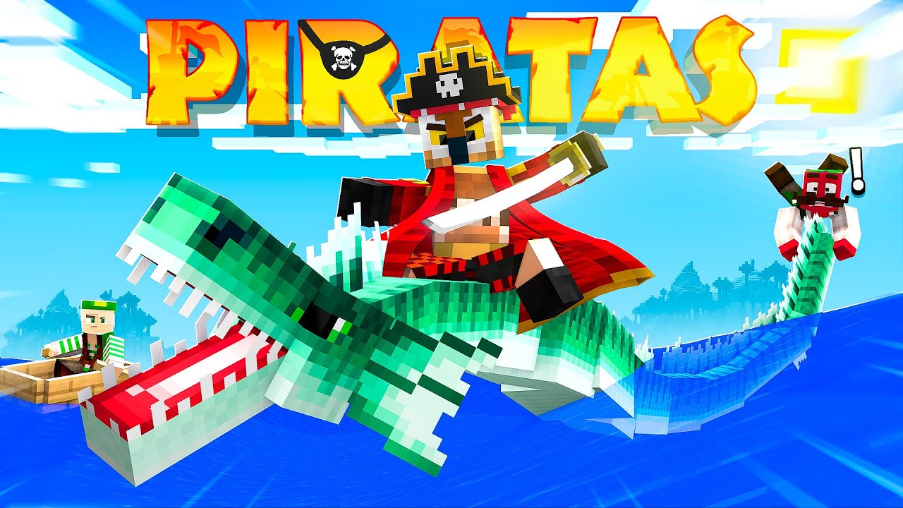 MINECRAFT PIRATAS | NOS ENFRENTAMOS A UNA SERPIENTE MARINA! #21