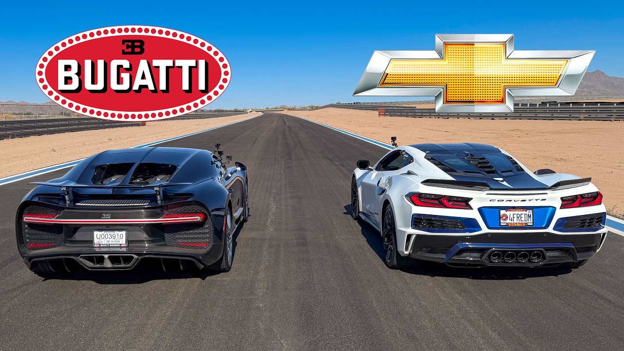 НОВЫЙ Corvette ZR1X против Bugatti Chiron за $4 млн: ДРЭГ-РЕЙС