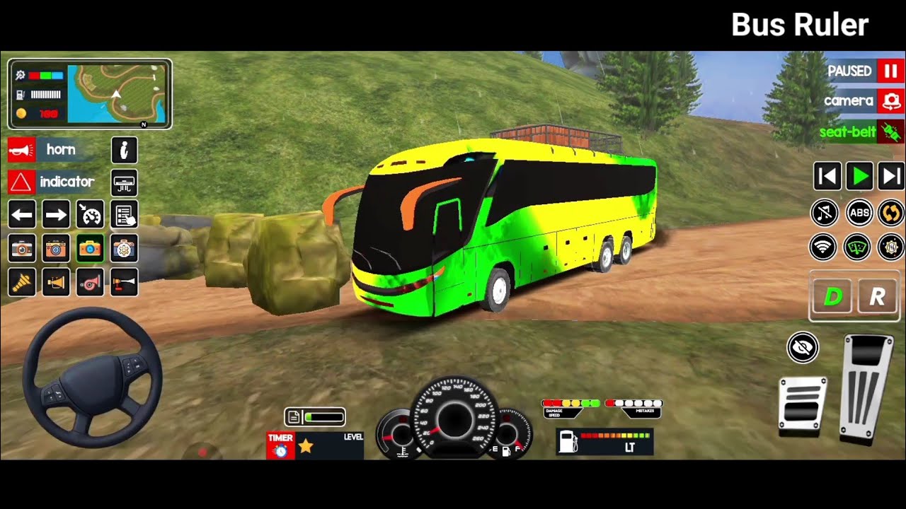 Very Dangerous 😱 Offroad Bus Driving ⛰ | Coach Bus Simulator India Off-road Gameplay 💥