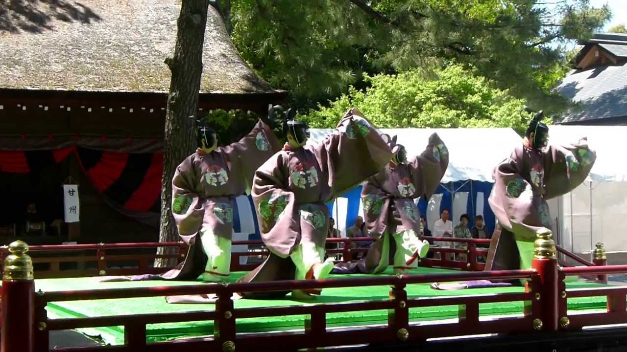 2013 熱田神宮　雅楽　舞楽神事　甘州　　Kanshu, Bugaku - Japanese Court Music with Dance