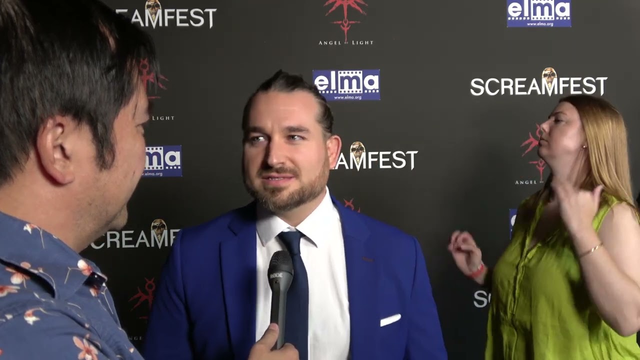 Adam Kirkey Carpet Interview for Greed & Gore at Screamfest 2023 Opening Night