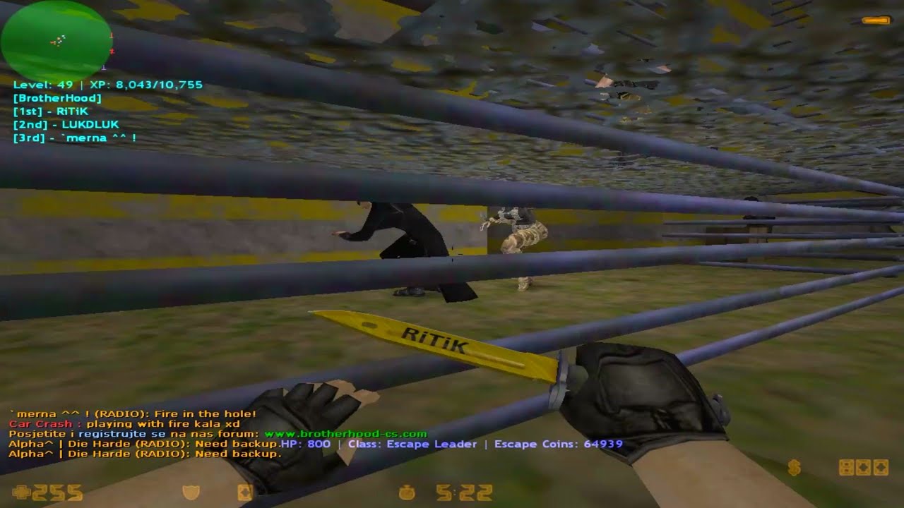 Counter-Strike Zombie Escape Mod - ze_goto_escape2 on Brotherhood