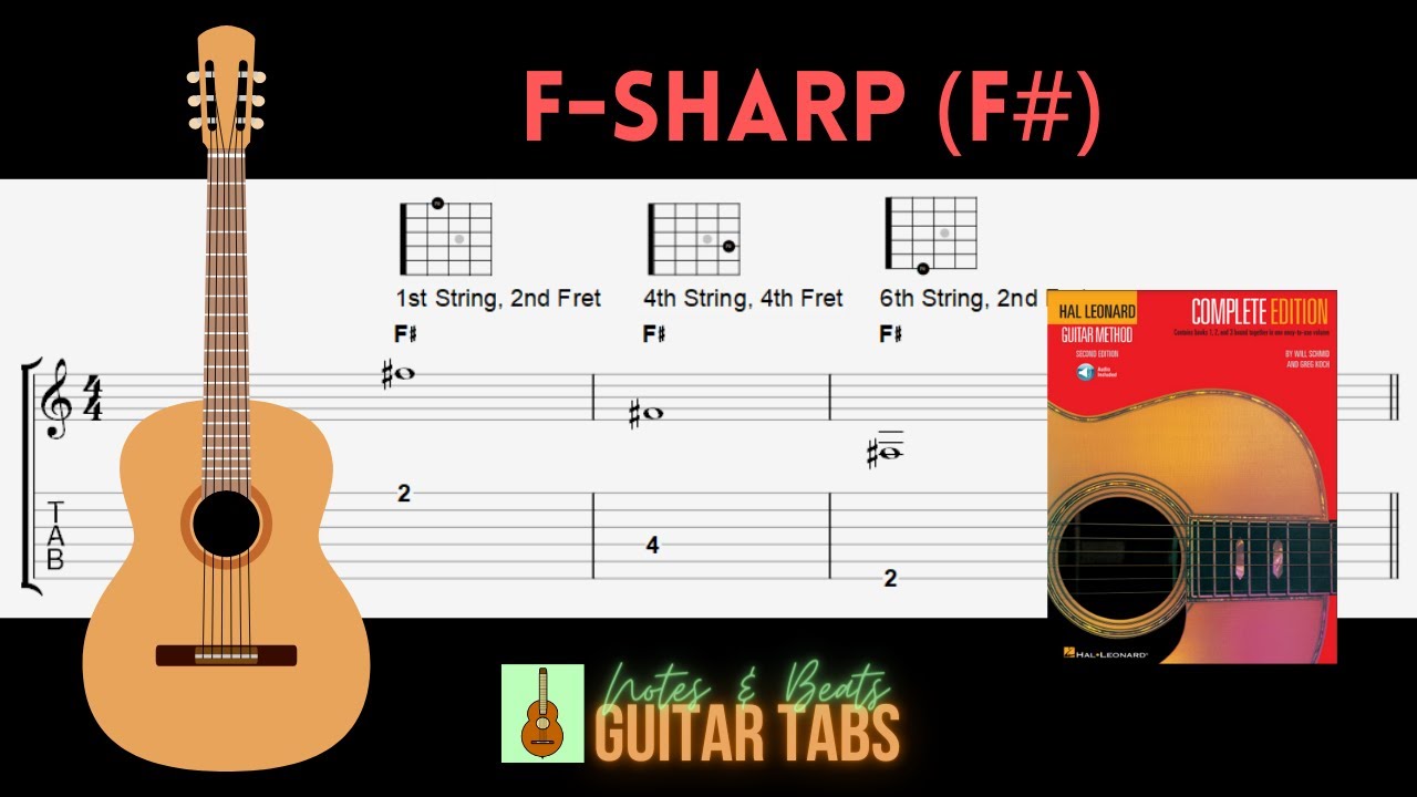 (39 of 70) Hal Leonard Book 1- F Sharp (F#) GUITAR TAB